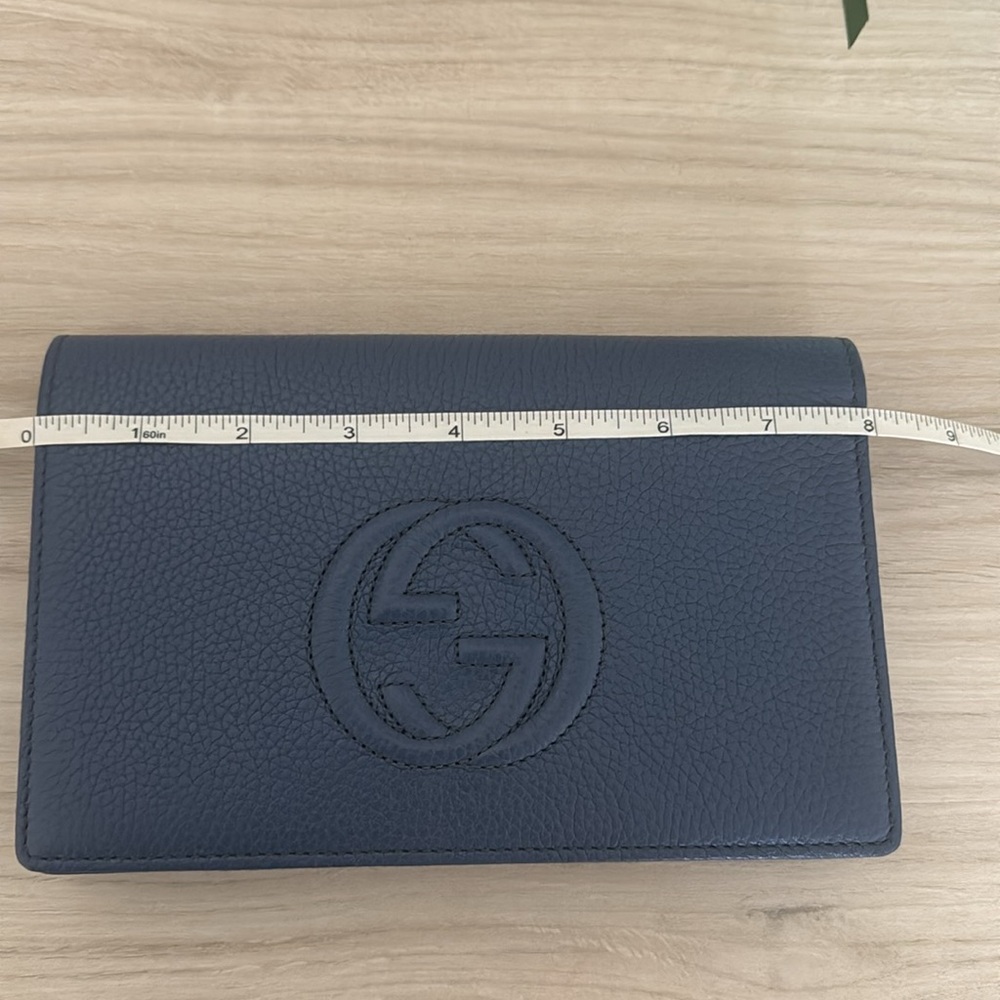 ‼️SOLD‼️   Gucci Leather Crossbody Bag blue - Picture 8 of 9